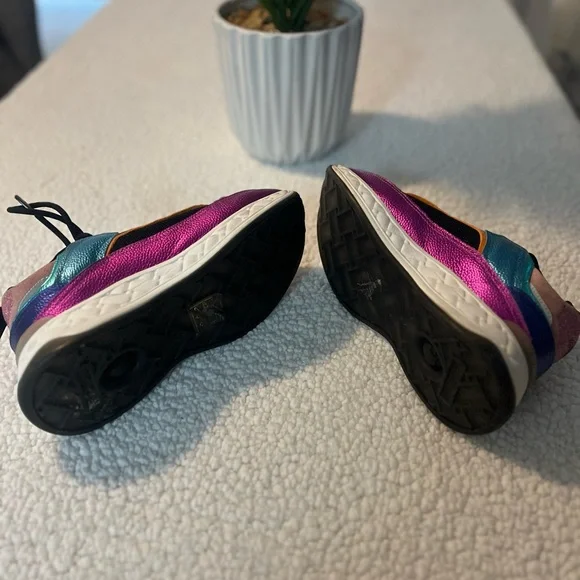 Kurt Geiger Black and Pink Multicolor Sneakers - Picture 2 of 7